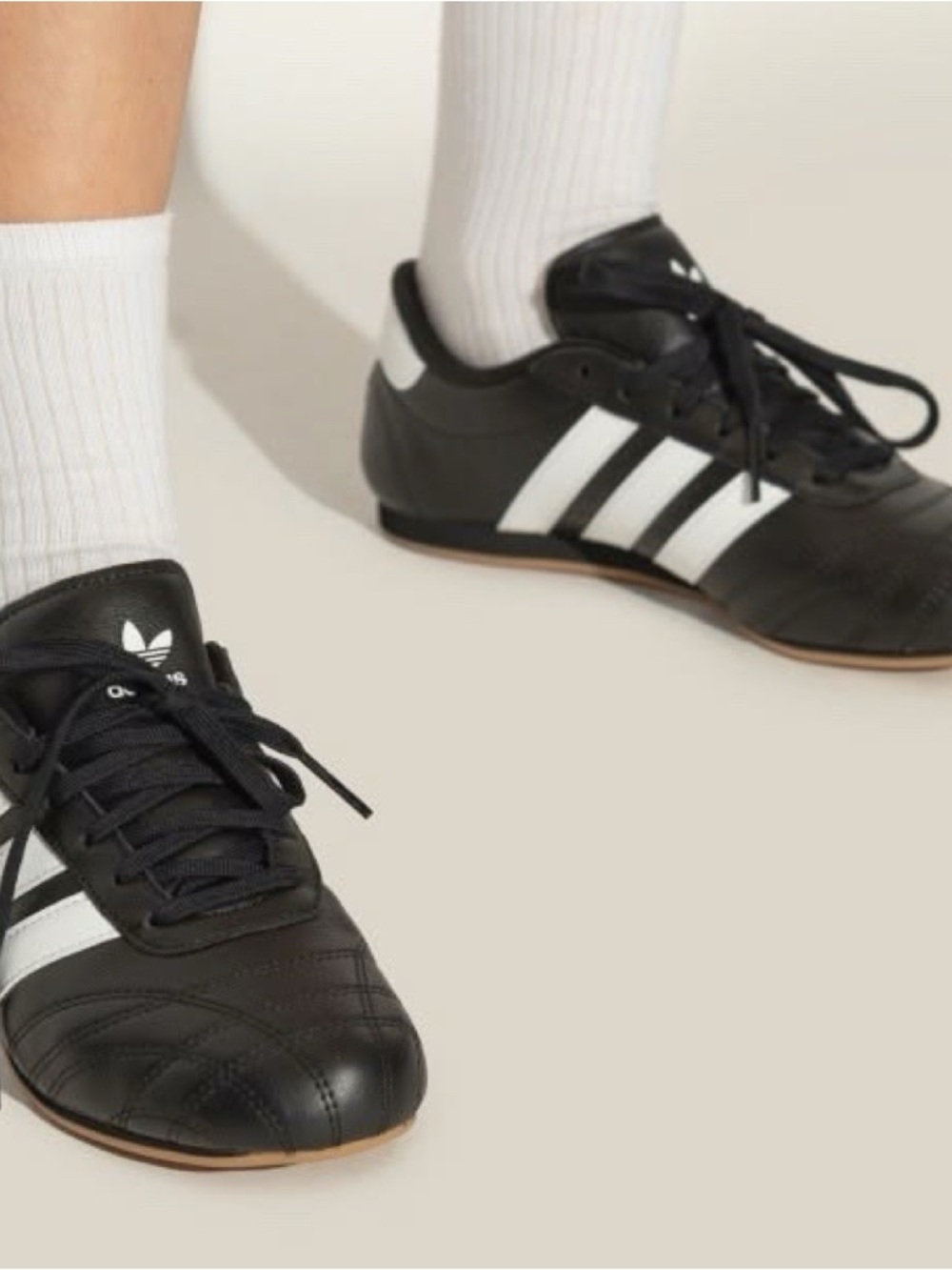 adidas Black with White Stripe Classic Low-Top Trainers
